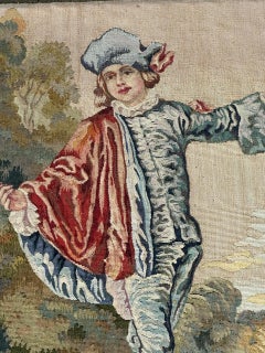 Pretty Fine Antique French Aubusson Tapestry