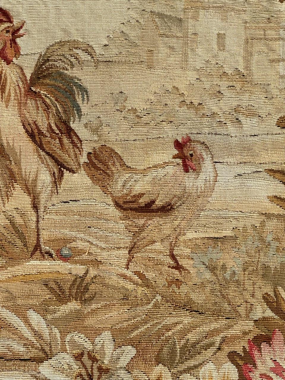 Francese Grazioso arazzo Aubusson francese d'epoca in vendita