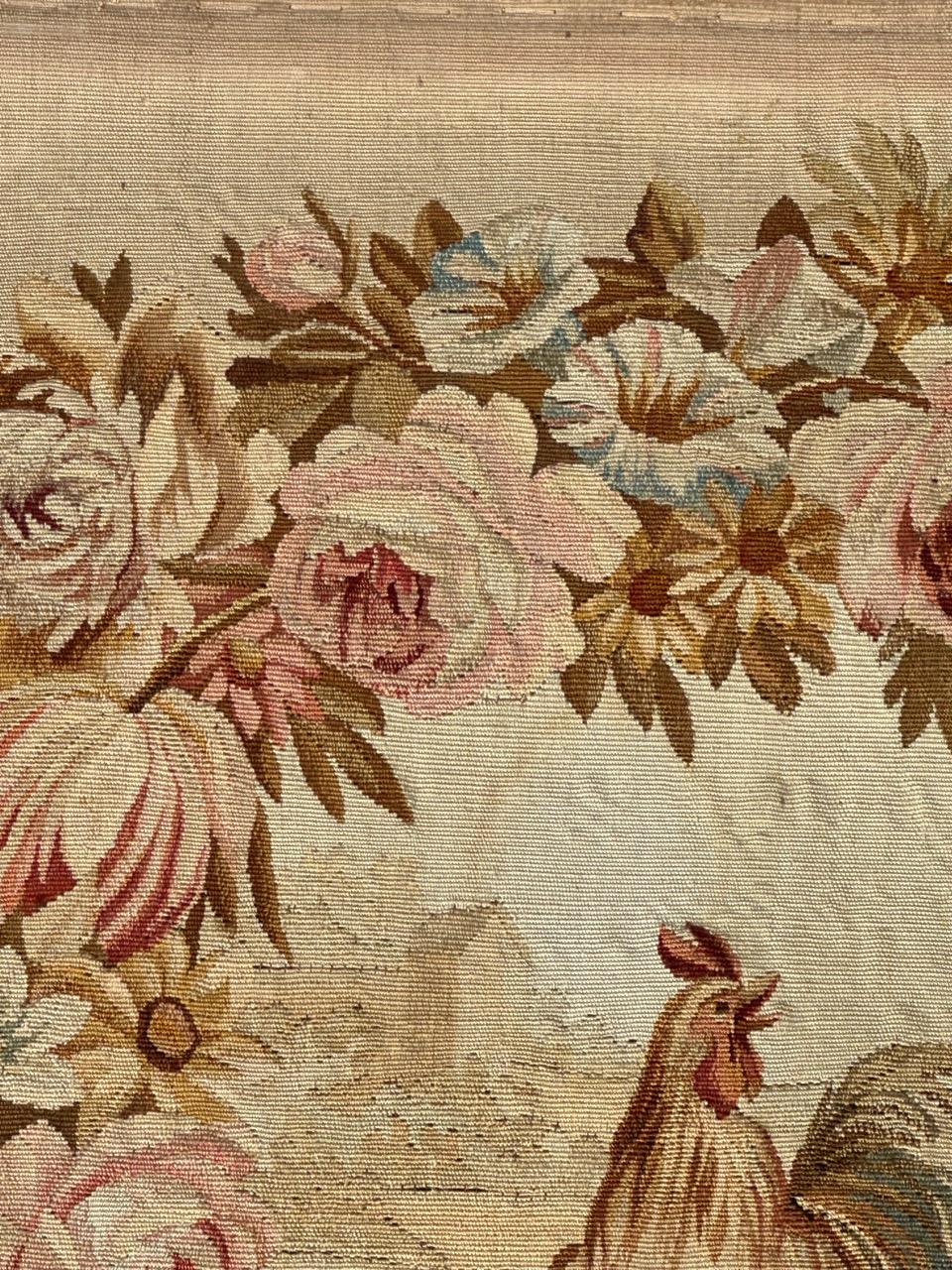 Grazioso arazzo Aubusson francese d'epoca In condizioni buone in vendita a Saint Ouen, FR