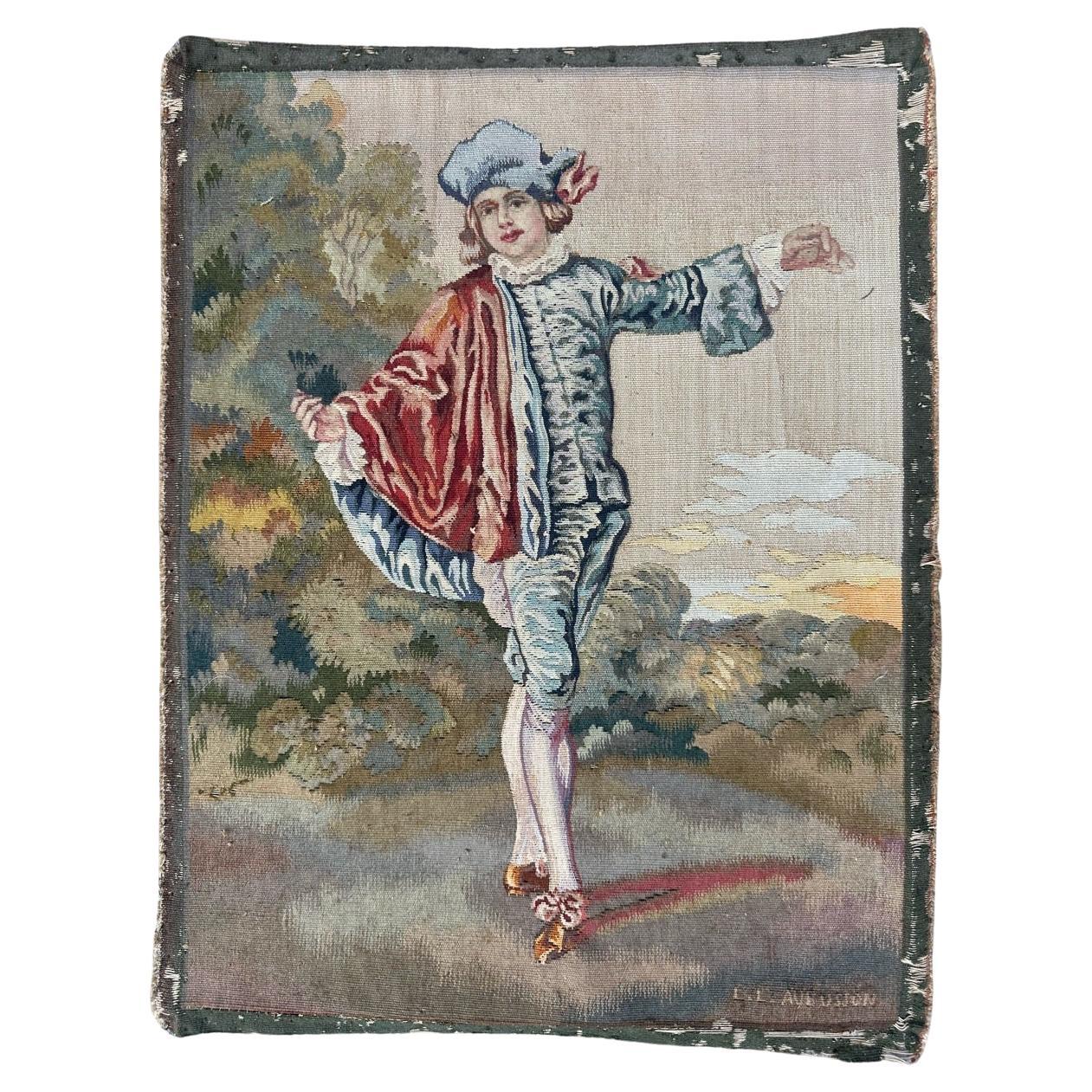Pretty Fine Antique French Aubusson Tapestry