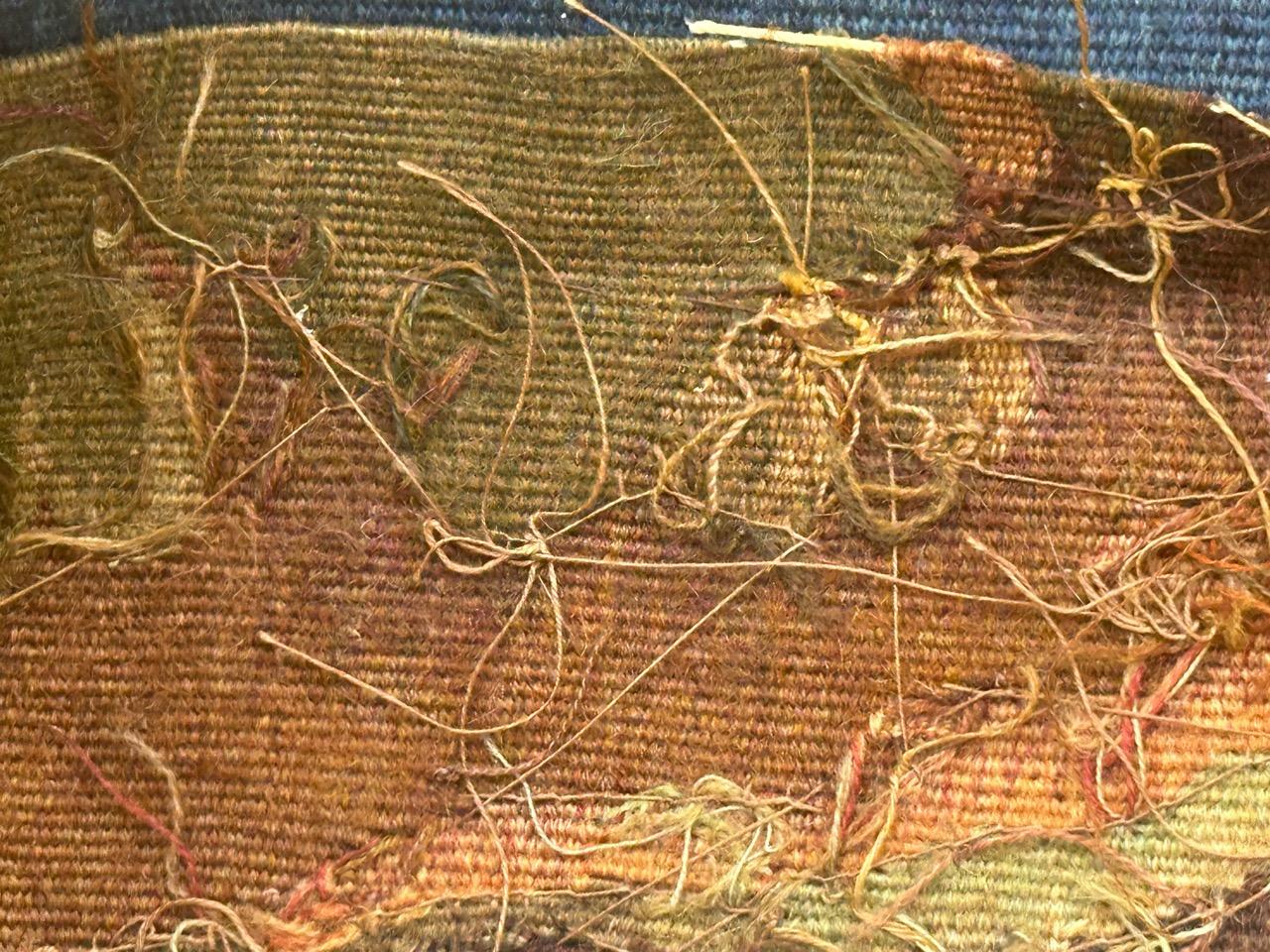 Pretty fine antique silk french Aubusson tapestry For Sale 6