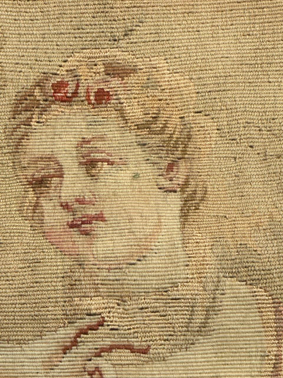 Pretty fine antique silk french Aubusson tapestry For Sale 1