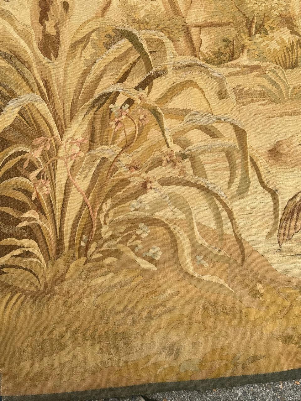 Tapiz de Aubusson antiguo francés bastante fino y grande en venta 3