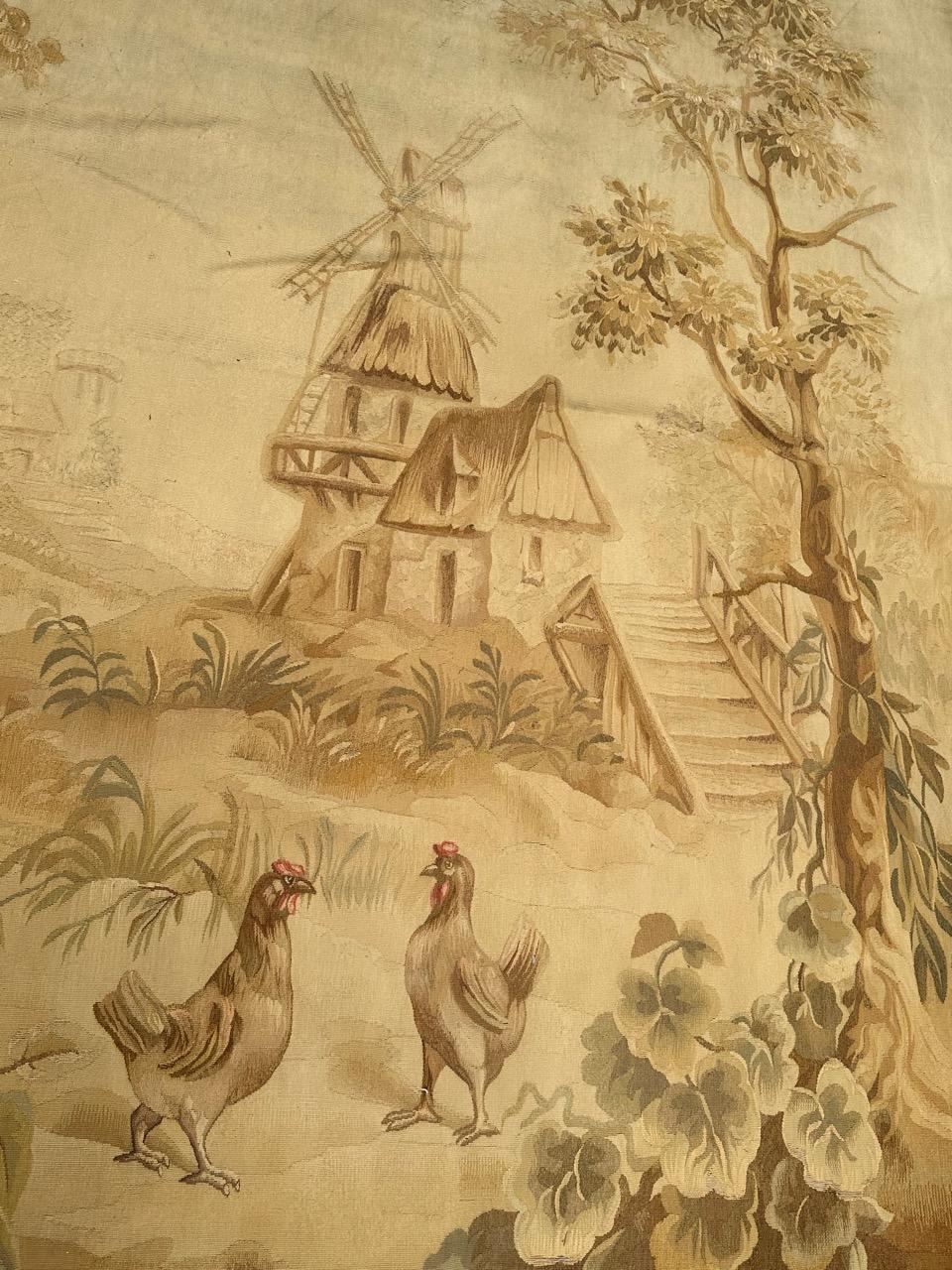 Tapiz de Aubusson antiguo francés bastante fino y grande en venta 6
