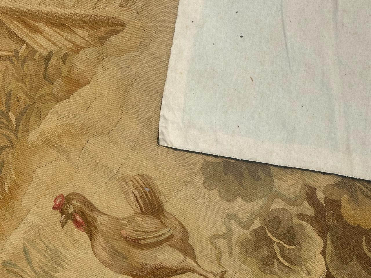Tapiz de Aubusson antiguo francés bastante fino y grande en venta 11