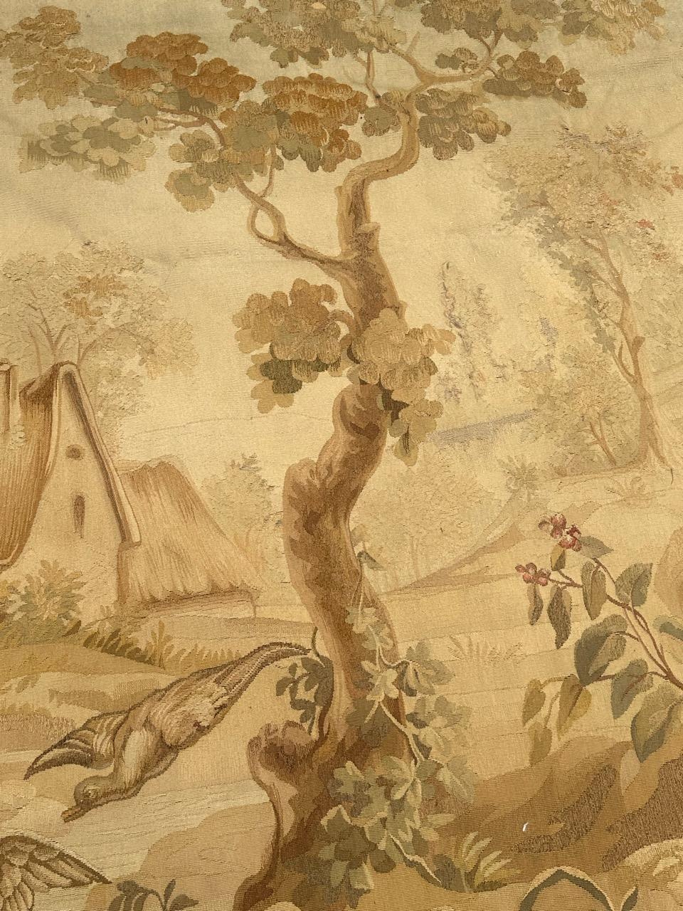 Tapiz de Aubusson antiguo francés bastante fino y grande en venta 12