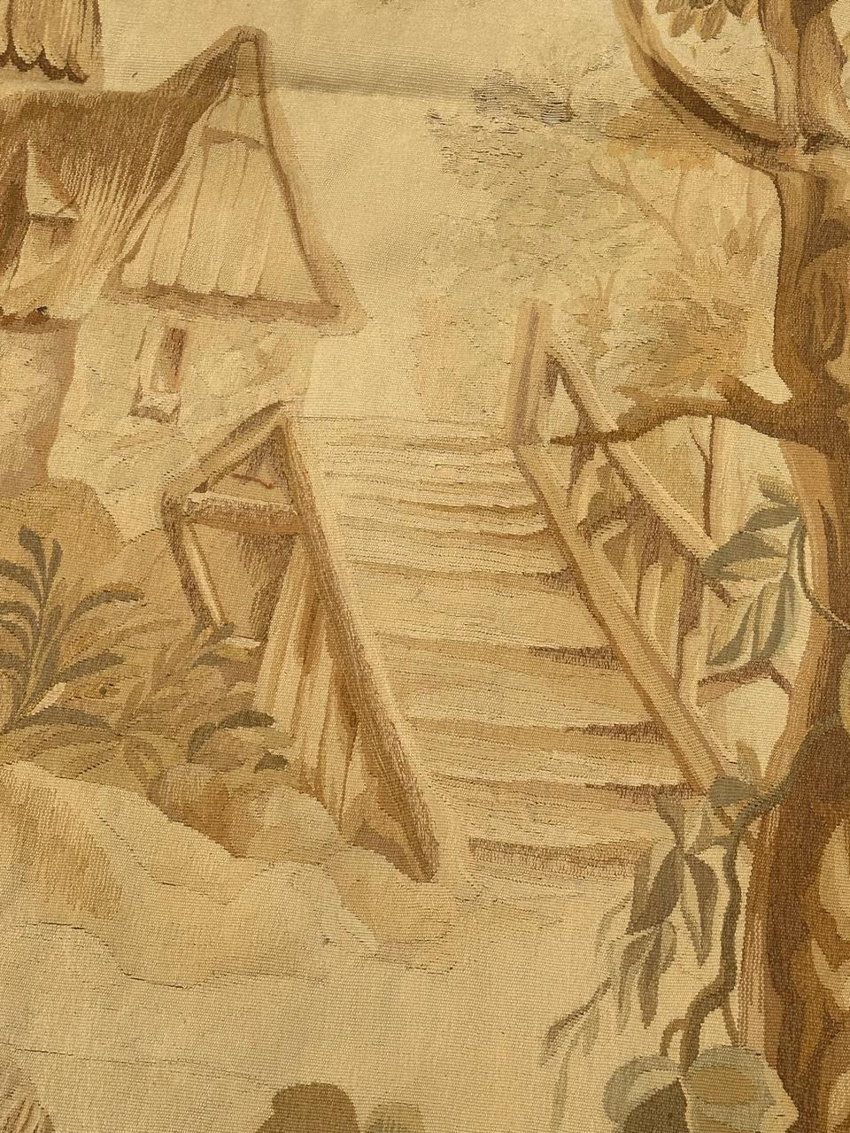 Tapiz de Aubusson antiguo francés bastante fino y grande en venta 13