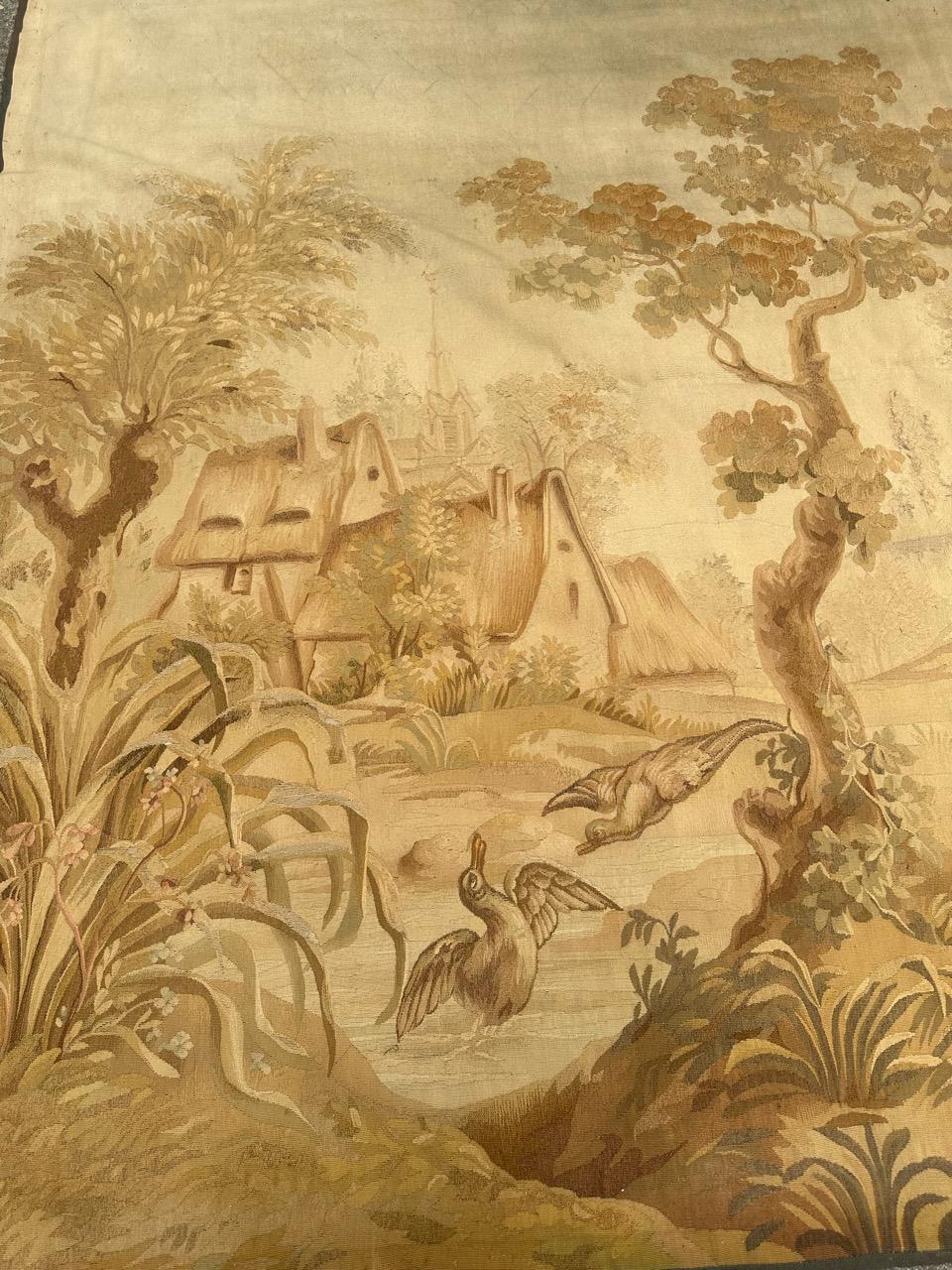 Tapiz de Aubusson antiguo francés bastante fino y grande Francés en venta