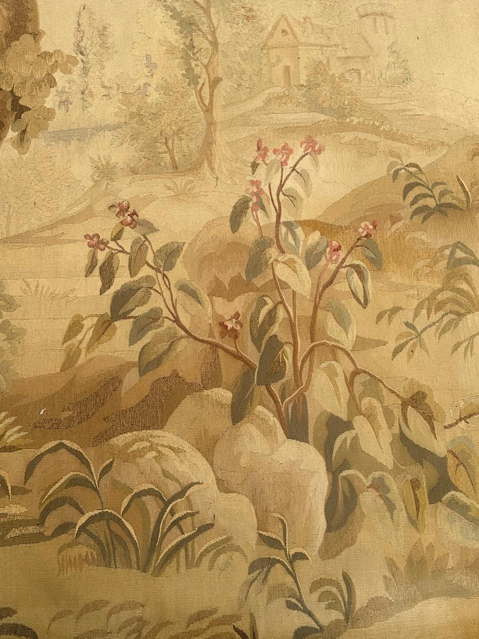 Tapiz de Aubusson antiguo francés bastante fino y grande en Bueno estado para la venta en Saint Ouen, FR