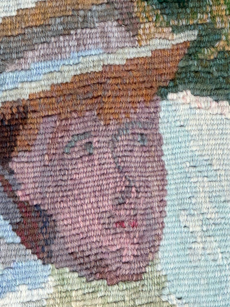 Grazioso arazzo Aubusson francese d'epoca 