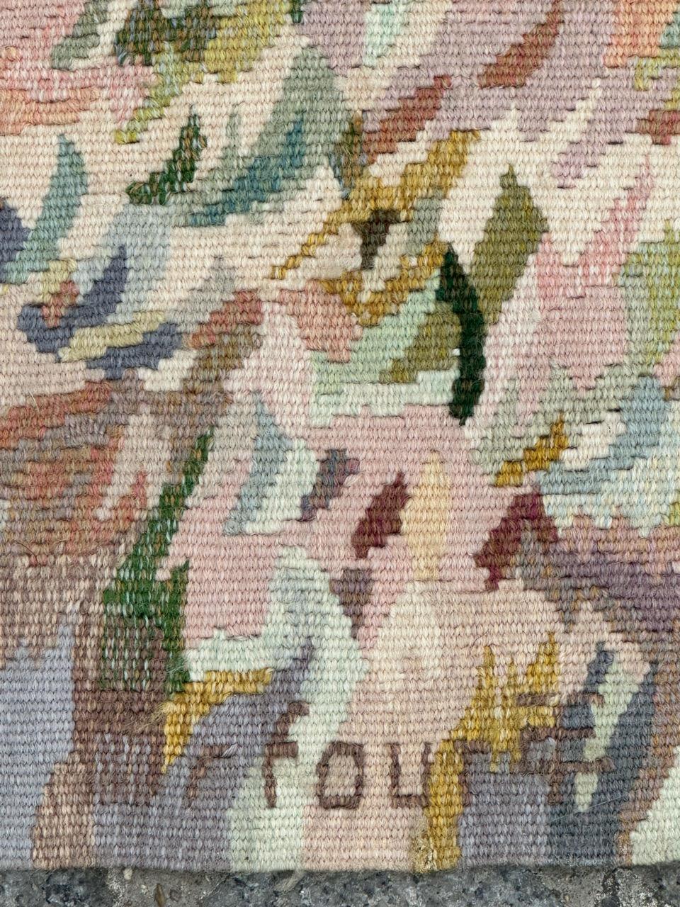 Grazioso arazzo Aubusson francese d'epoca 