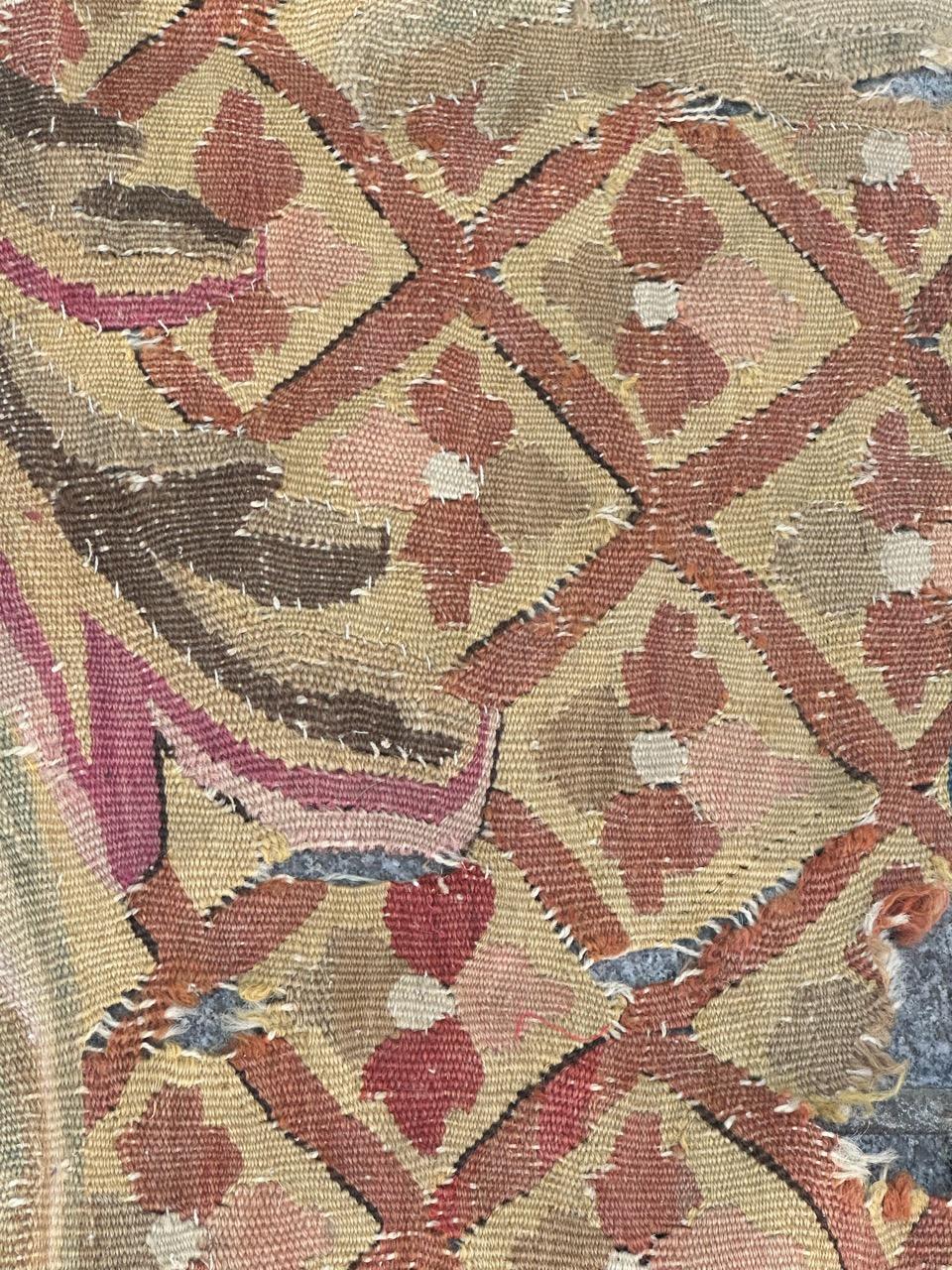 Pretty fragment of an very old Aubusson rug Tapestry For Sale 10
