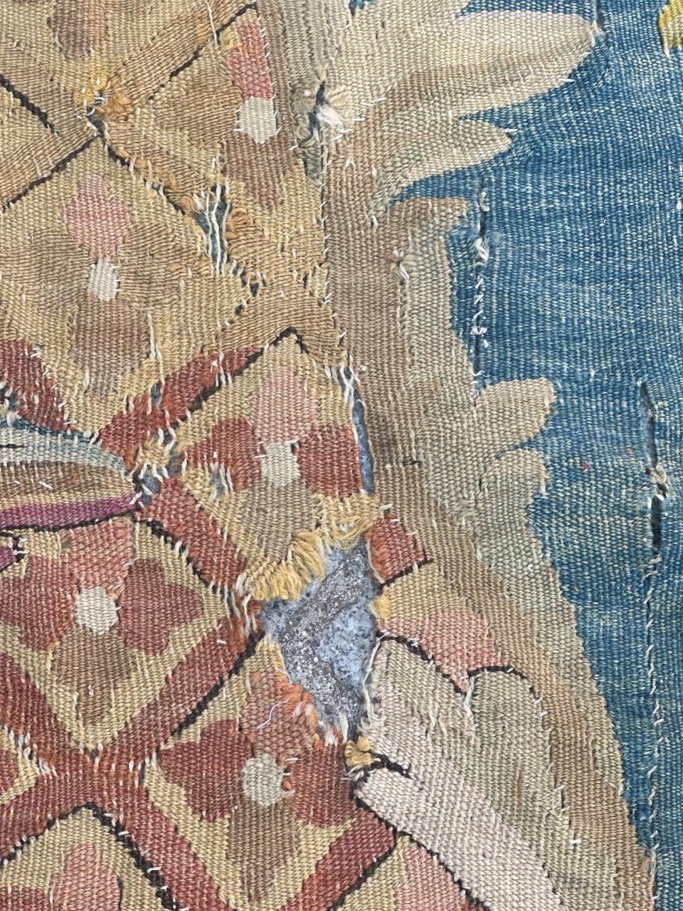 Pretty fragment of an very old Aubusson rug Tapestry For Sale 1