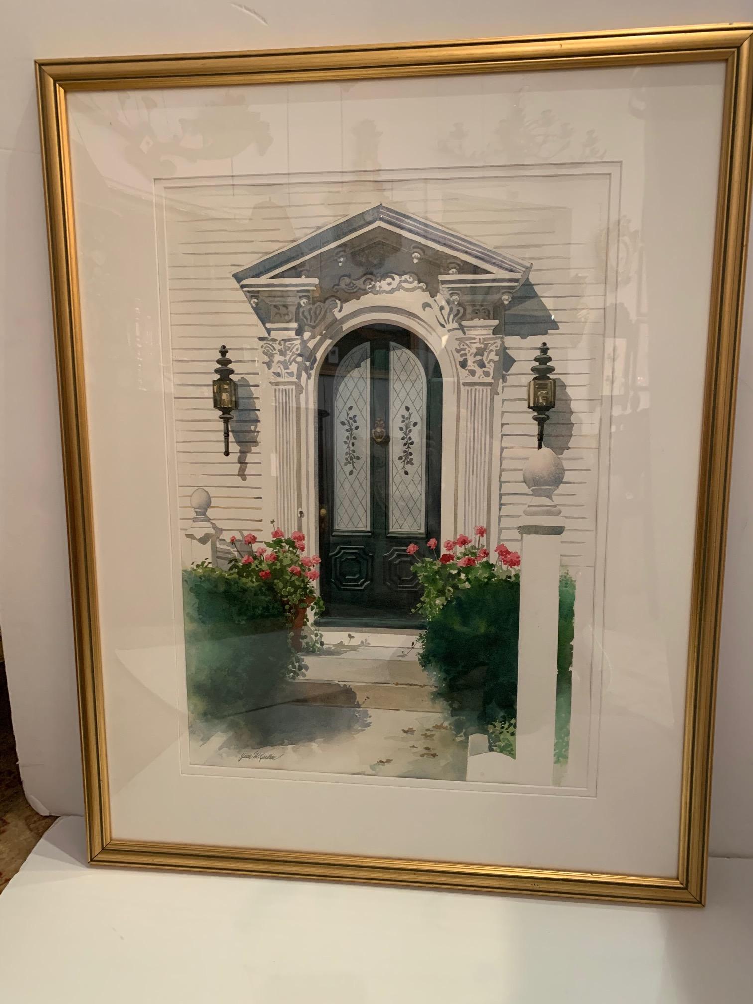 watercolor door