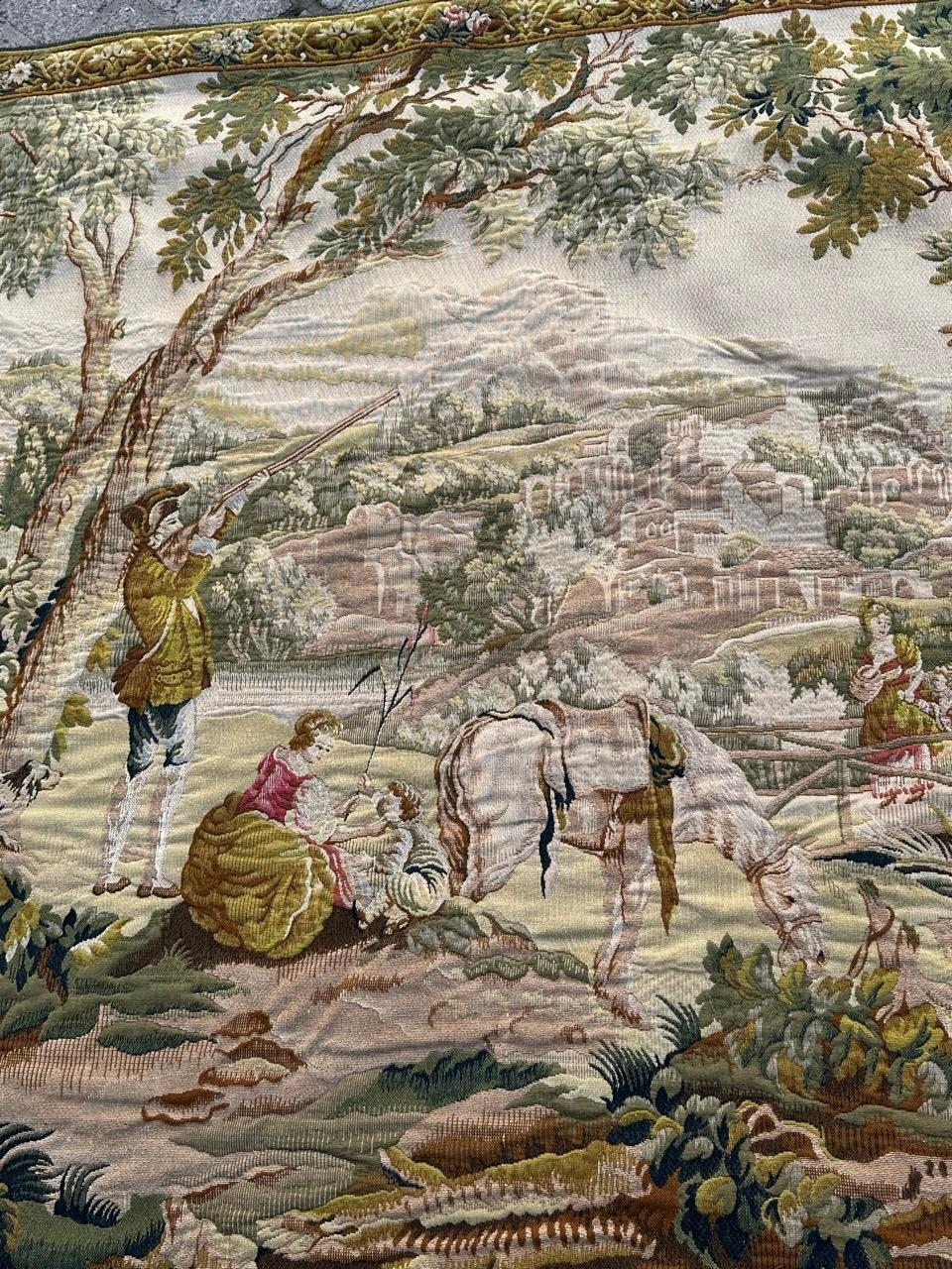 Francese Grazioso arazzo jacquard Halluin francese in stile Aubusson 