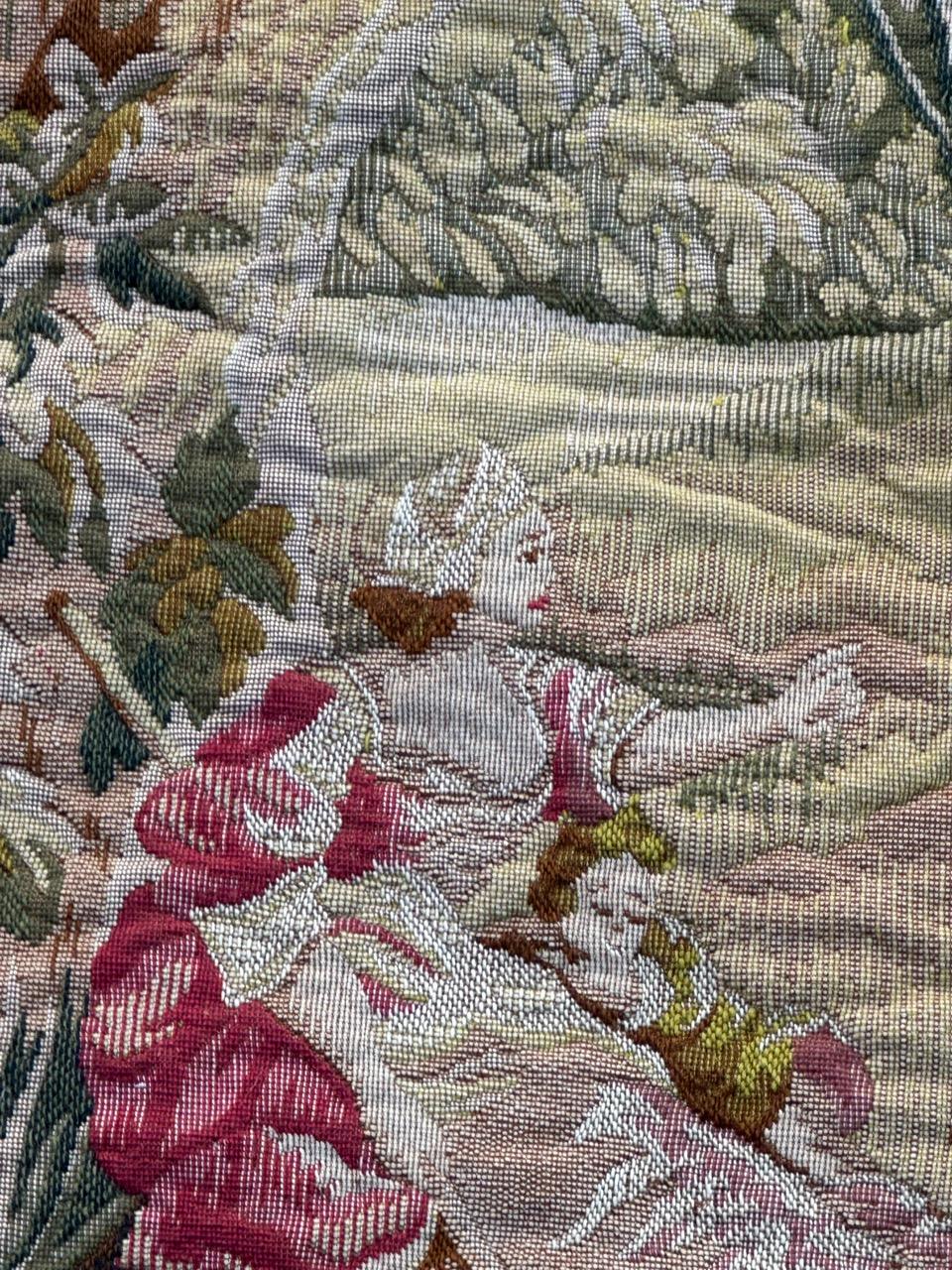 Lana Grazioso arazzo jacquard Halluin francese in stile Aubusson 