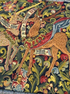 Pretty French Aubusson Style Jacquard Tapestry "médiéval"