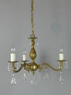 Pretty French Chandelier & Matching Wall Sconces