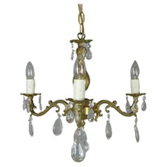 Vintage Pretty French Chandelier & Matching Wall Sconces
