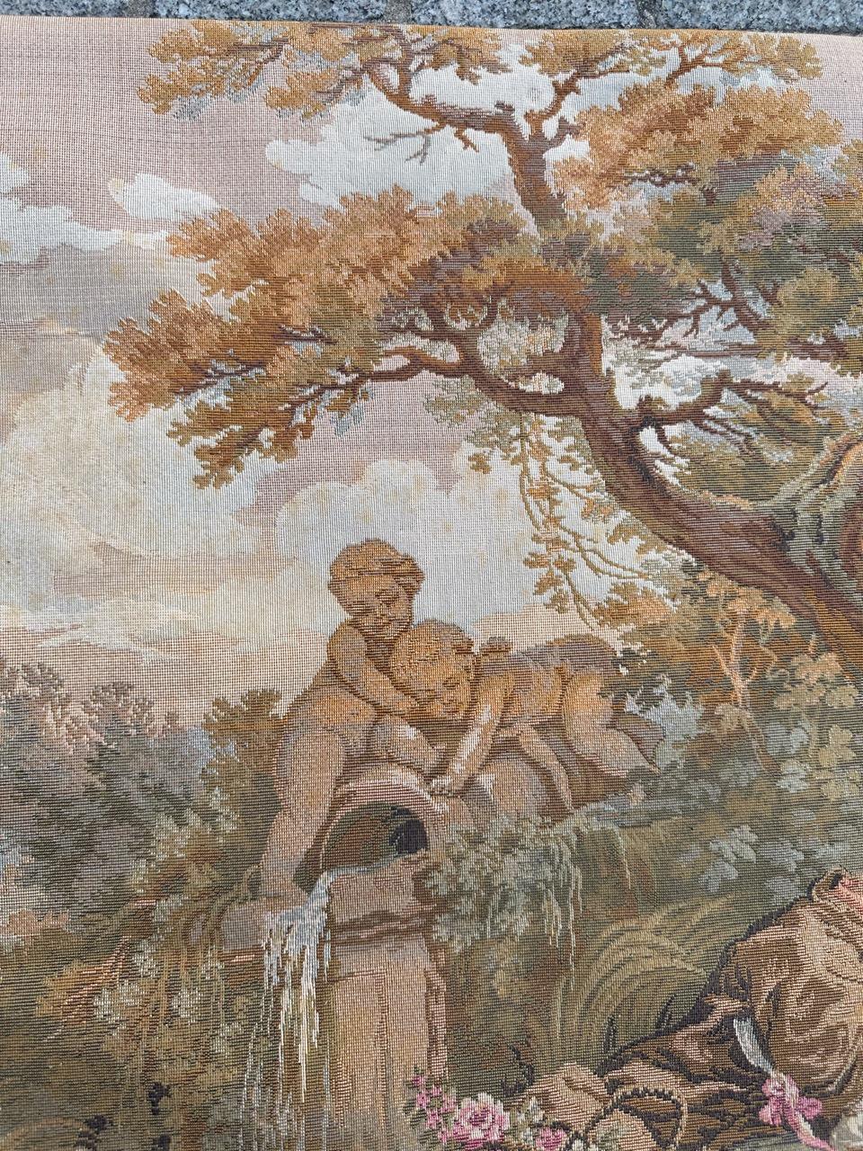 Bobyrug’s Pretty French Gallant Scene Jaquar Tapestry For Sale 7