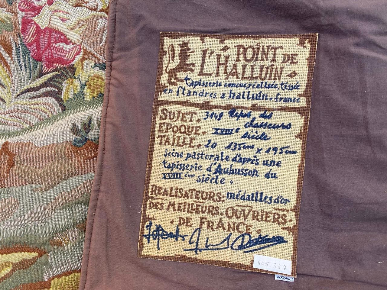 Grazioso arazzo francese Halluin Jaquar, stile Aubusson in vendita 13