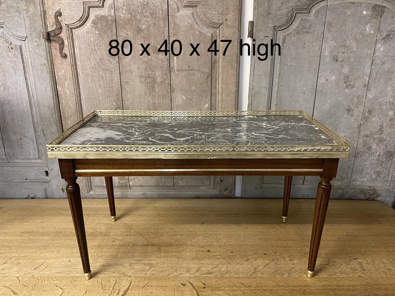 Pretty French Louis XVI Coffee Table with Drawer 9