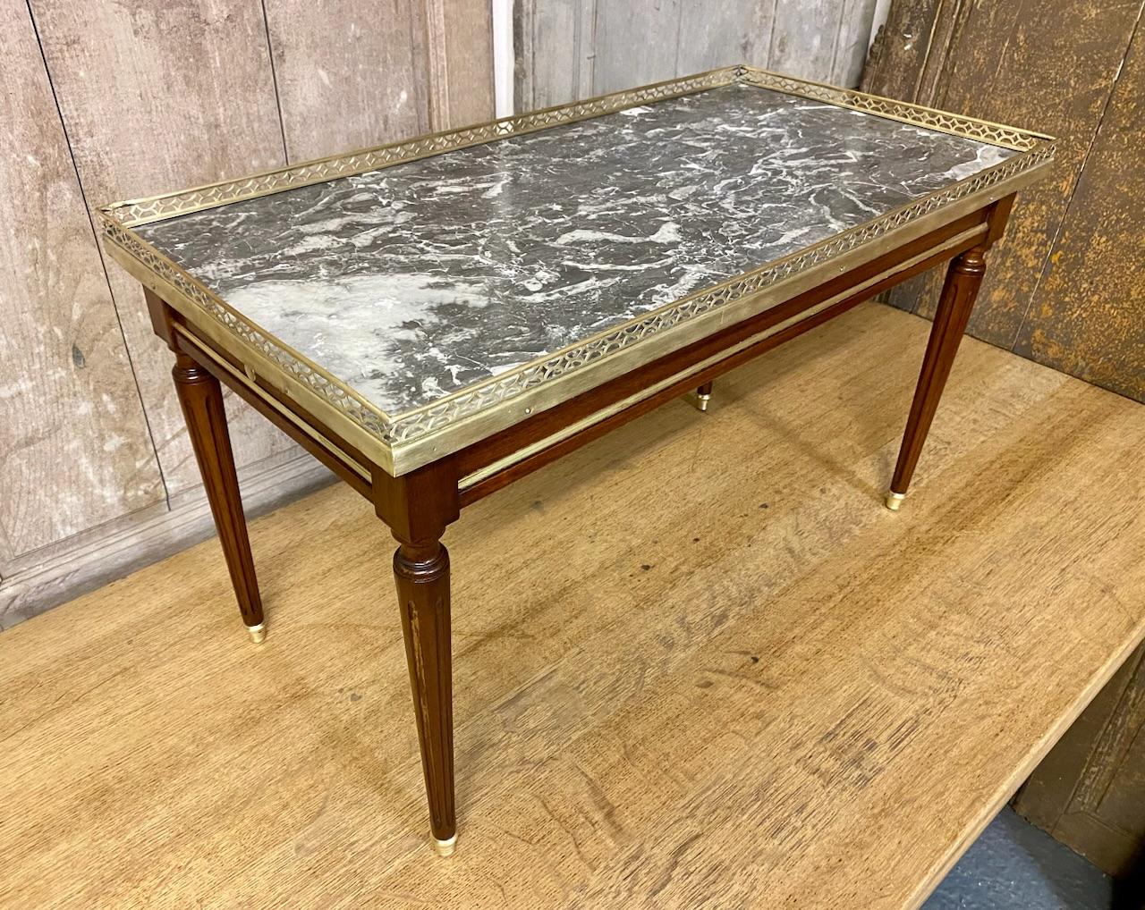Pretty French Louis XVI Coffee Table with Drawer 11