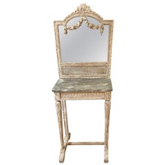 Pretty French Vanity or Console with Mirror