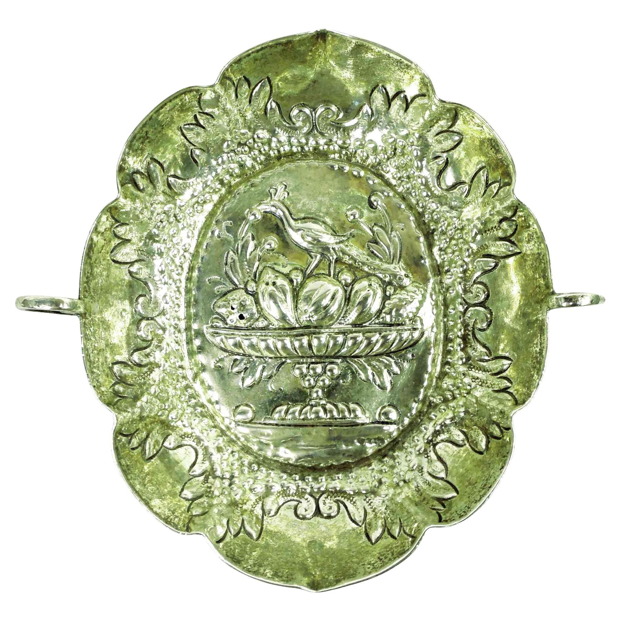 Joli plat à viande allemand en argent Classic A Silver, 18e siècle