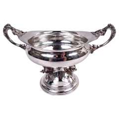 Pretty German Silver Footed Bowl with Rosebuds