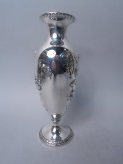 Pretty Gorham Edwardian Classical Sterling Silver 10-Inch Vase