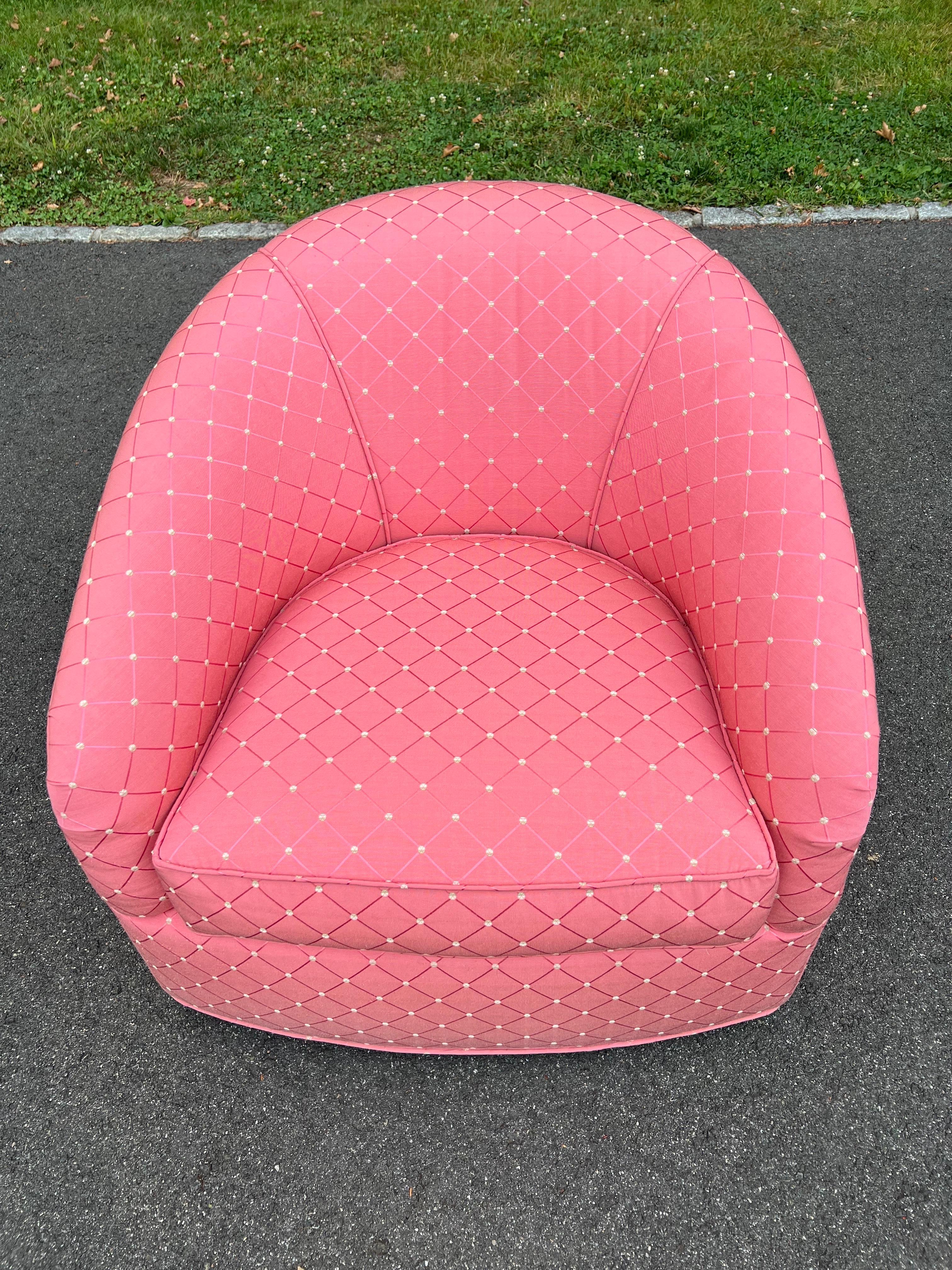 Drehstuhl in Rosa mit drehbarem Stuhl im Angebot 4