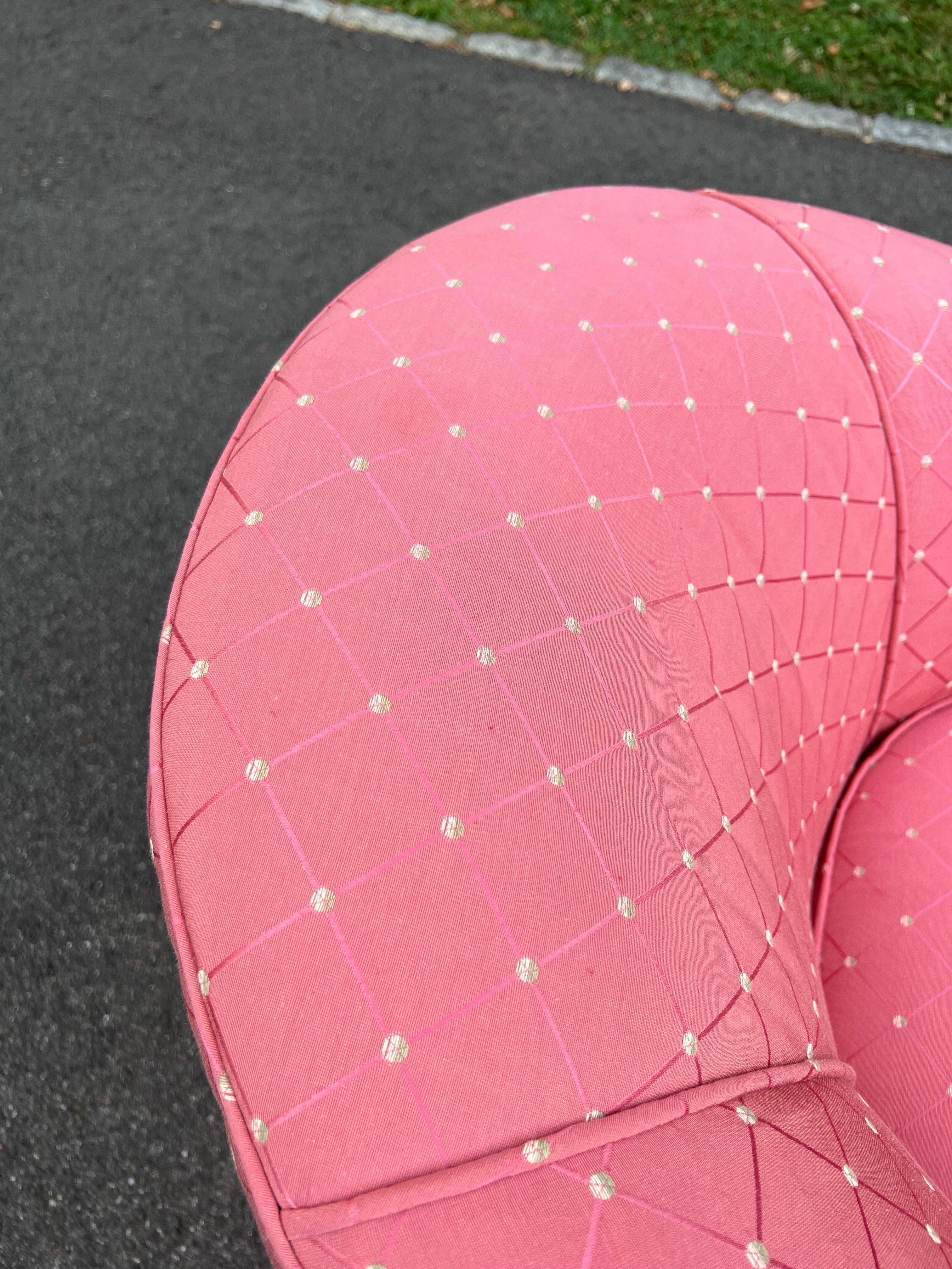 Drehstuhl in Rosa mit drehbarem Stuhl im Angebot 7