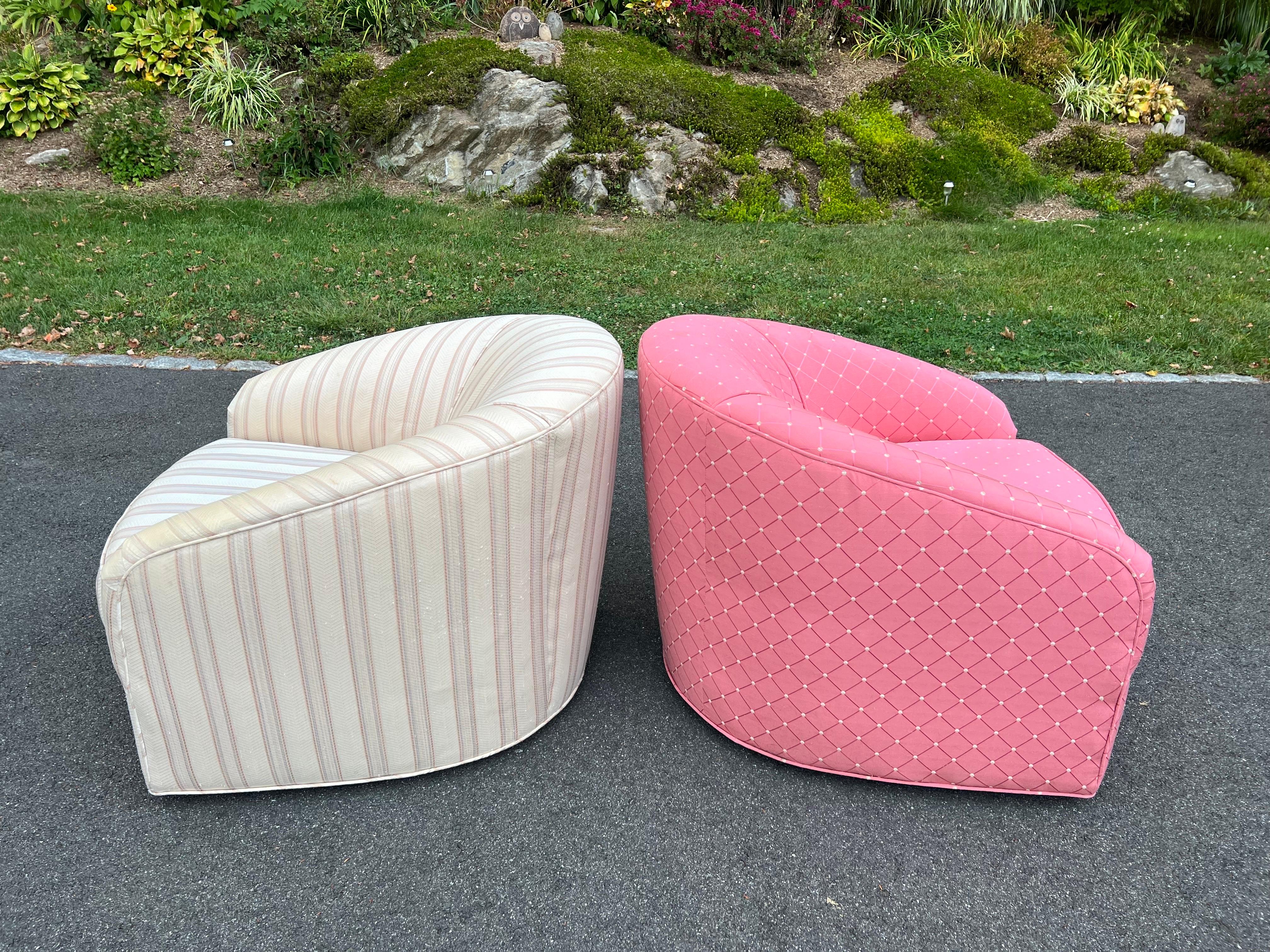 Drehstuhl in Rosa mit drehbarem Stuhl im Angebot 9