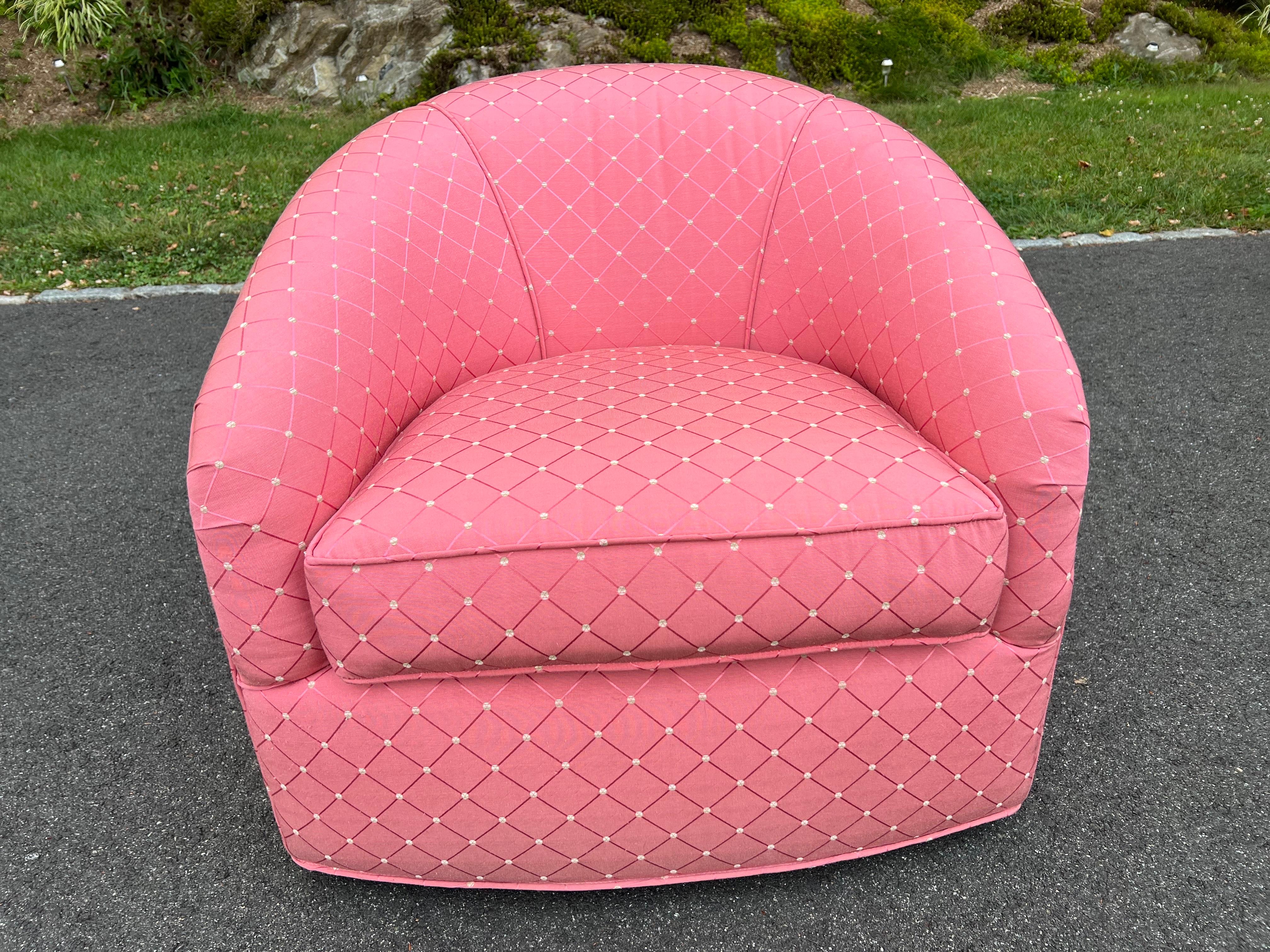 Drehstuhl in Rosa mit drehbarem Stuhl im Angebot 2