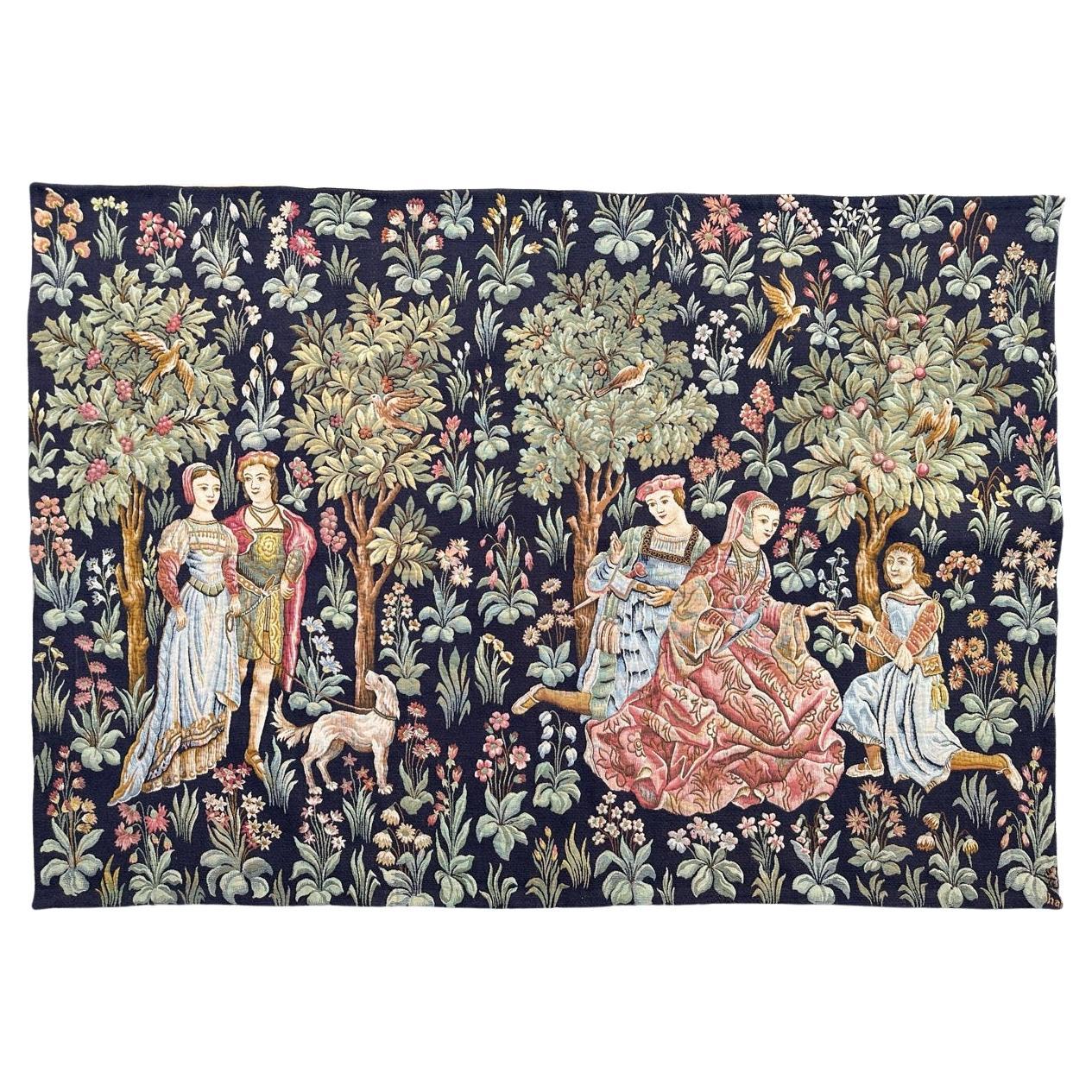 Bobyrug's Pretty Jaquar Tapestry Aubusson Museum Style Medieval Design