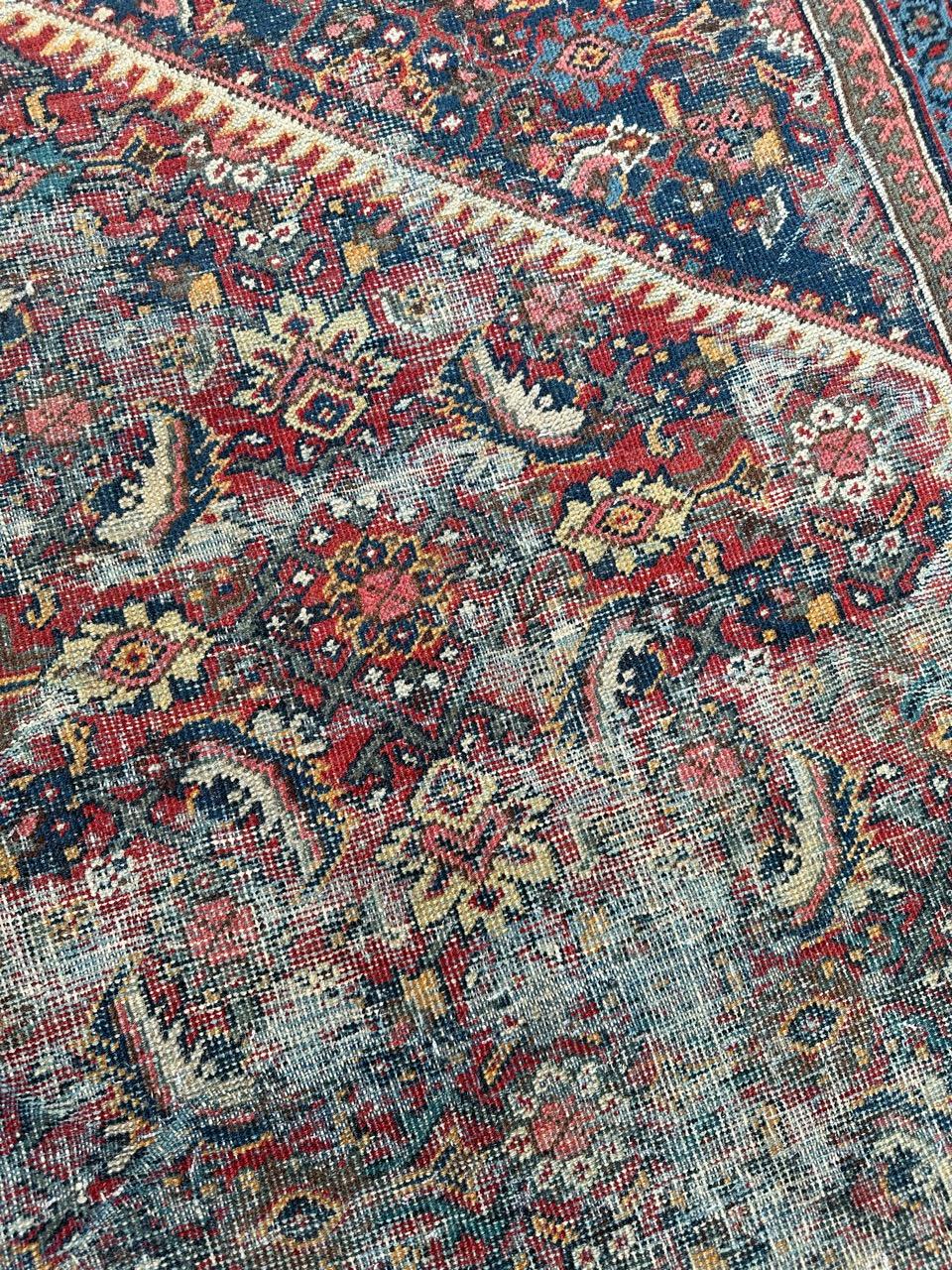 Bobyrug’s Pretty large antique Distressed mahal rug  For Sale 7