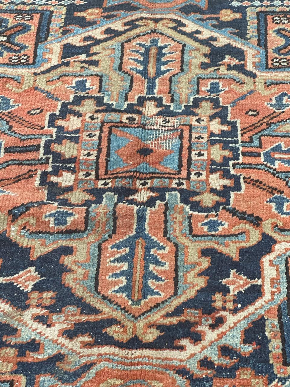 Pretty large antique Heriz rug For Sale 6