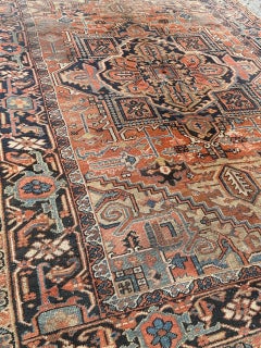 Pretty large antique Heriz rug
