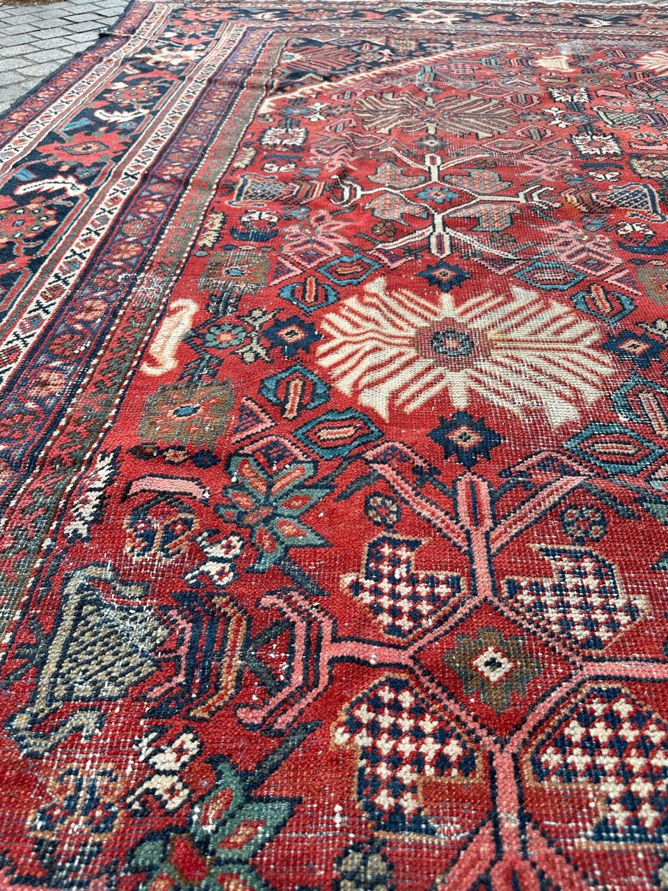 Bobyrug’s Pretty large antique mahal rug  For Sale 8