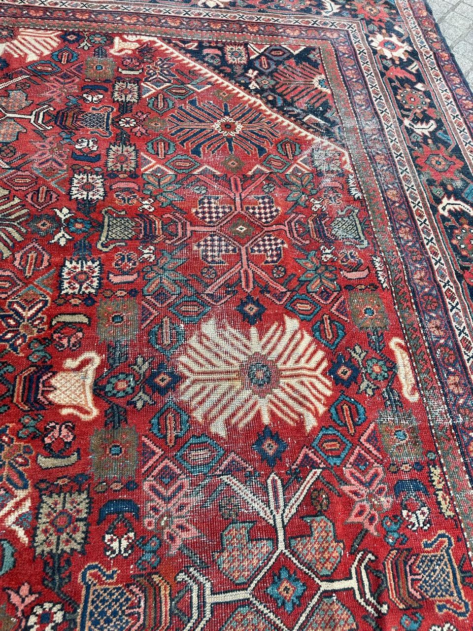 Turkish Bobyrug’s Pretty large antique mahal rug  For Sale