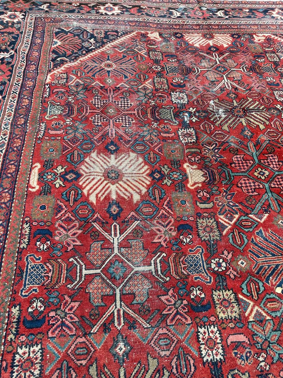 Hand-Knotted Bobyrug’s Pretty large antique mahal rug  For Sale
