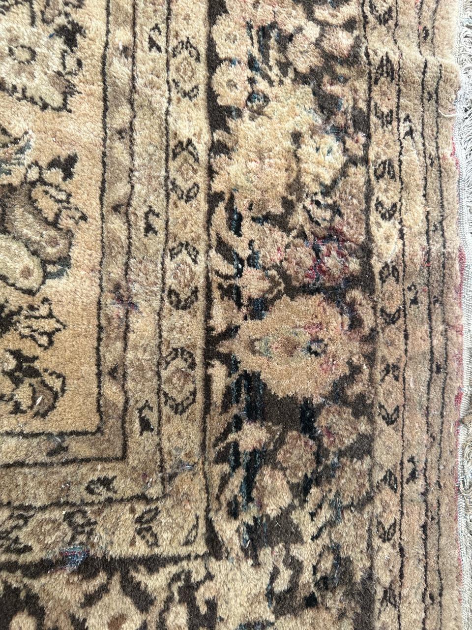 Bobyrug’s Pretty large antique yazd rug  For Sale 2