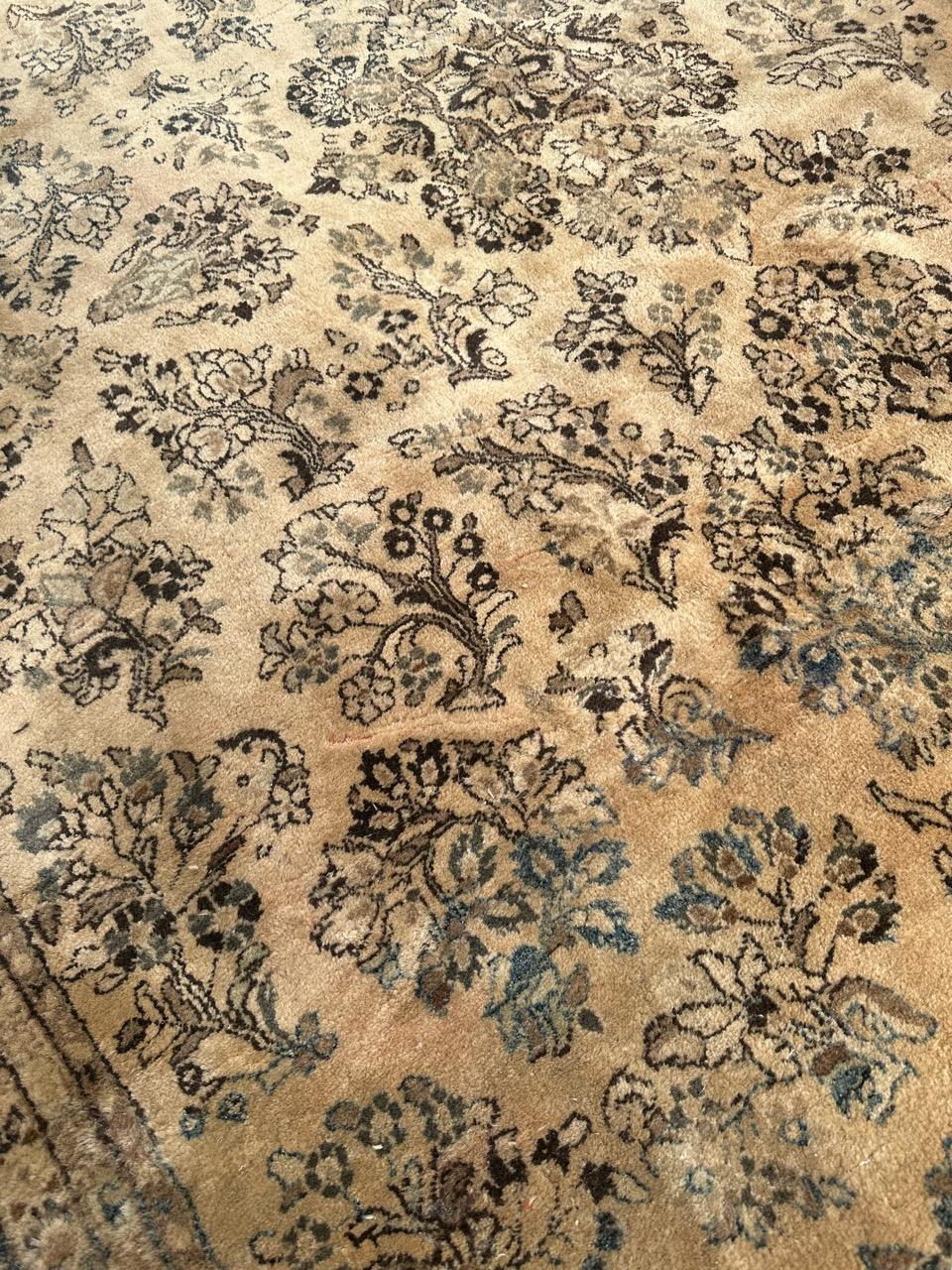 Bobyrug’s Pretty large antique yazd rug  For Sale 3