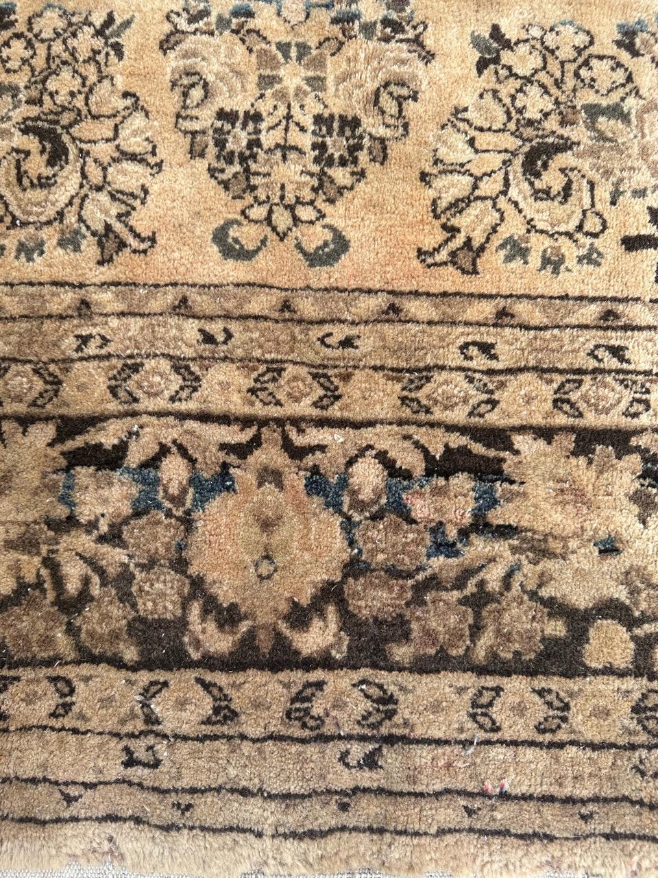 Bobyrug’s Pretty large antique yazd rug  For Sale 6