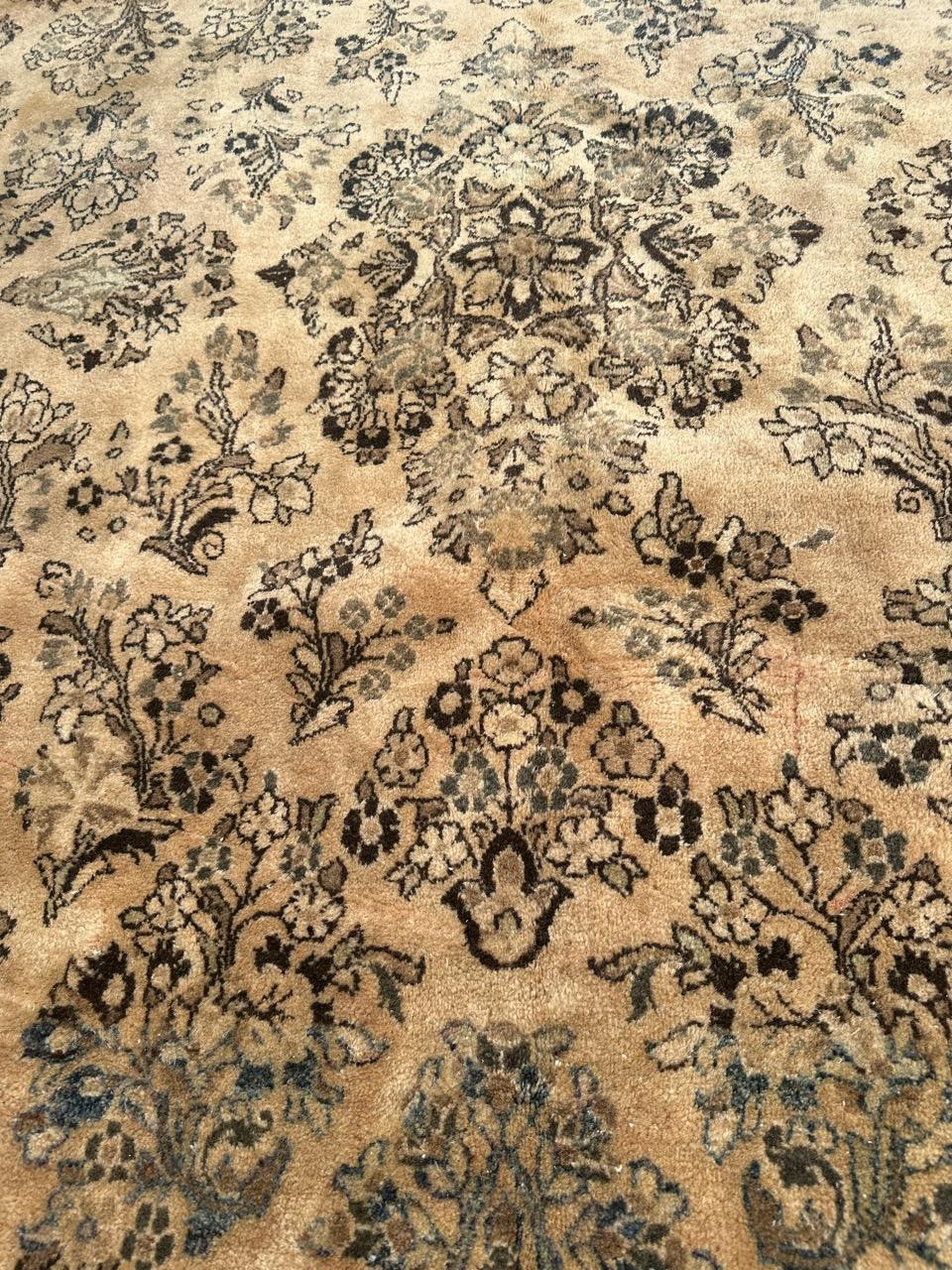 Bobyrug’s Pretty large antique yazd rug  For Sale 8