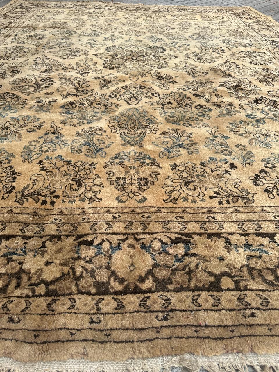 Bobyrug’s Pretty large antique yazd rug  For Sale 10