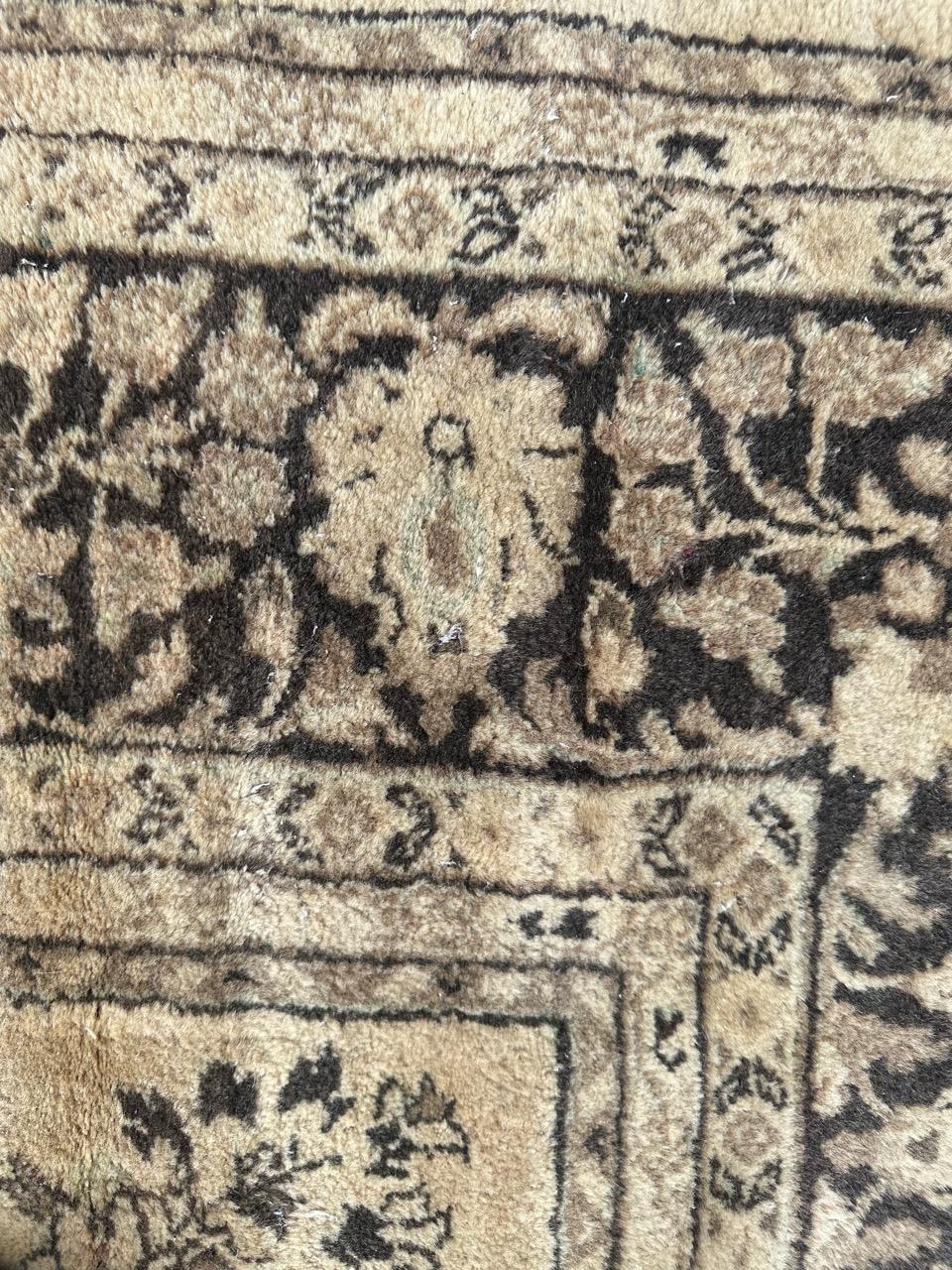 Wool Bobyrug’s Pretty large antique yazd rug  For Sale