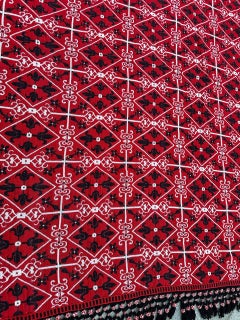 Pretty large square Jacquard double face rug or cover