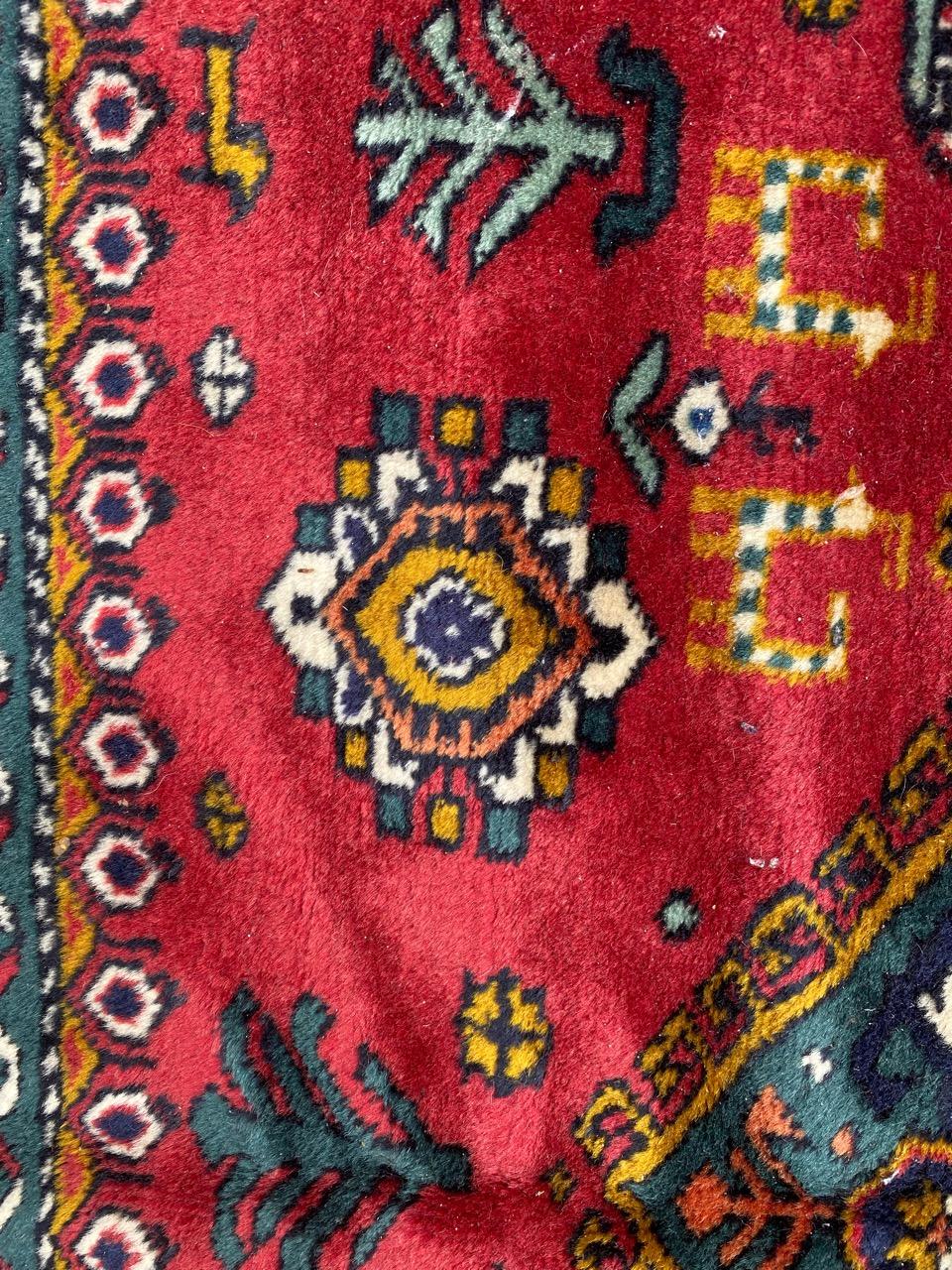 Bobyrug’s Pretty Large Vintage Caucasian Azerbaïdjan Rug For Sale 11